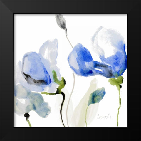 All Poppies II Black Modern Wood Framed Art Print by Loreth, Lanie