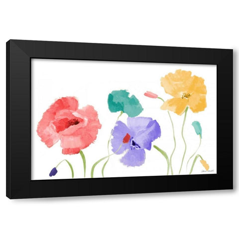 Colorful Blossom Beguile Black Modern Wood Framed Art Print by Loreth, Lanie