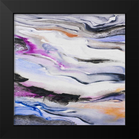 Busy Dreams Square Black Modern Wood Framed Art Print by Loreth, Lanie