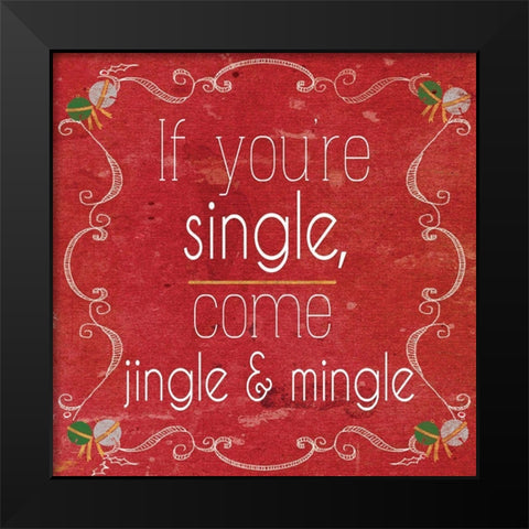 Red Hot Christmas I Black Modern Wood Framed Art Print by Metz, Andi