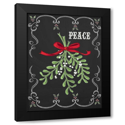 Noel Chalk Art IV Black Modern Wood Framed Art Print with Double Matting by Metz, Andi