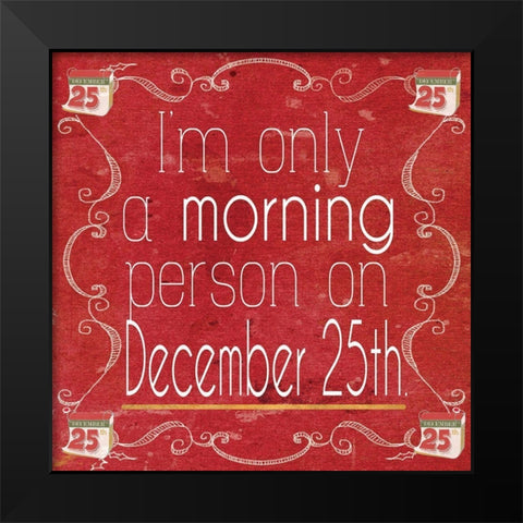 Red Hot Christmas IV Black Modern Wood Framed Art Print by Metz, Andi