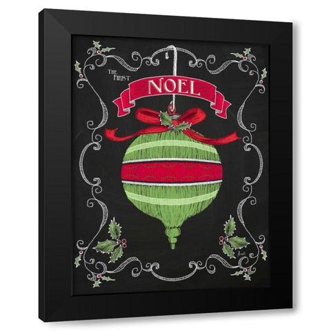 Noel Chalk Art II Black Modern Wood Framed Art Print by Metz, Andi