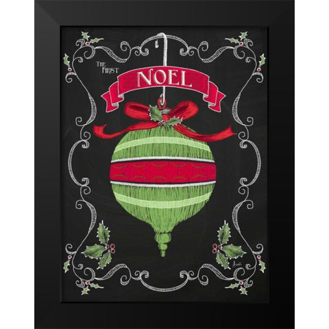 Noel Chalk Art II Black Modern Wood Framed Art Print by Metz, Andi