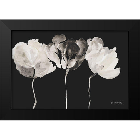 Trio in Light on Black Black Modern Wood Framed Art Print by Loreth, Lanie