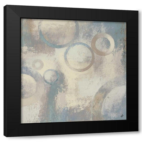 Muted Cobalt II Black Modern Wood Framed Art Print with Double Matting by Marcon, Michael