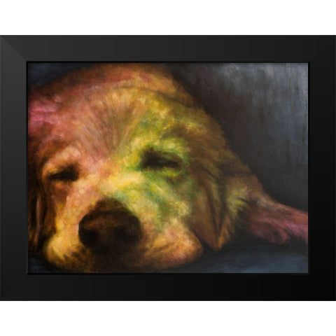 Dog Day Afternoon Black Modern Wood Framed Art Print by Johnson, Walt