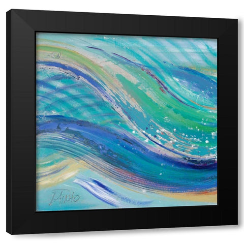 Mar Azul I Black Modern Wood Framed Art Print by Pinto, Patricia