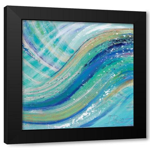 Mar Azul II Black Modern Wood Framed Art Print with Double Matting by Pinto, Patricia