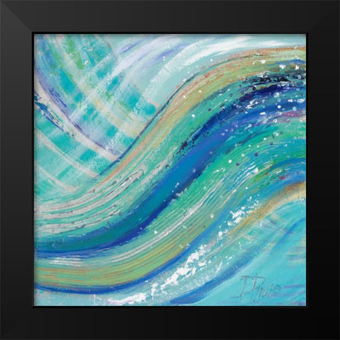 Mar Azul II Black Modern Wood Framed Art Print by Pinto, Patricia