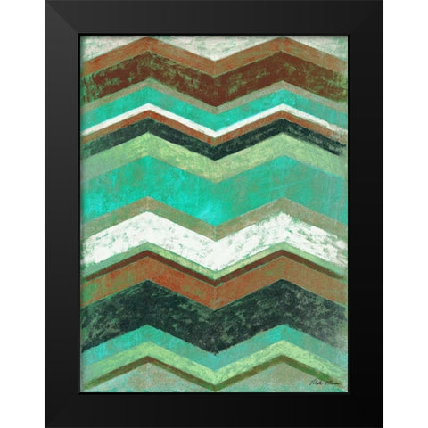 Vintage Chevron II Black Modern Wood Framed Art Print by Marcon, Michael