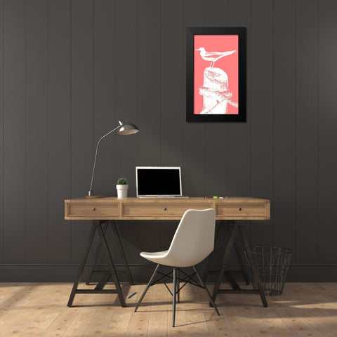 Perching Seabird I Black Modern Wood Framed Art Print by Bryant, Susan