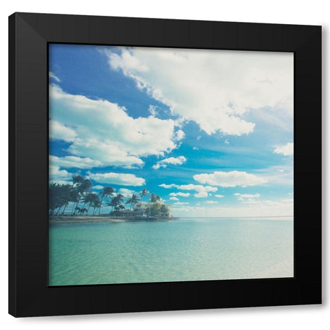 Paradise Awaits You Black Modern Wood Framed Art Print by Bryant, Susan