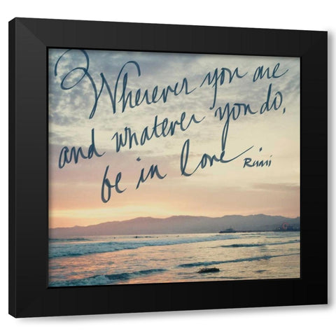 Be in Love Black Modern Wood Framed Art Print by Bryant, Susan