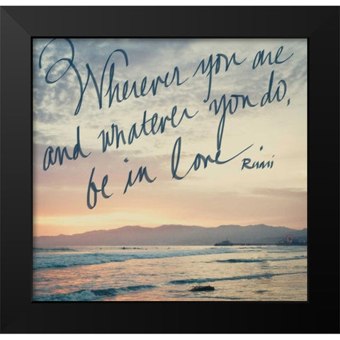 Be in Love Black Modern Wood Framed Art Print by Bryant, Susan