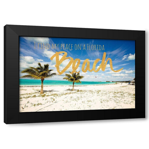 Florida Beach Black Modern Wood Framed Art Print with Double Matting by Bryant, Susan