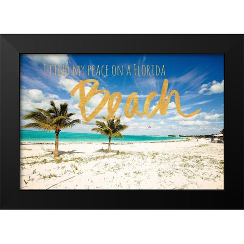 Florida Beach Black Modern Wood Framed Art Print by Bryant, Susan