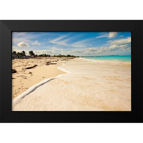 Walking At High Tide Black Modern Wood Framed Art Print by Bryant, Susan