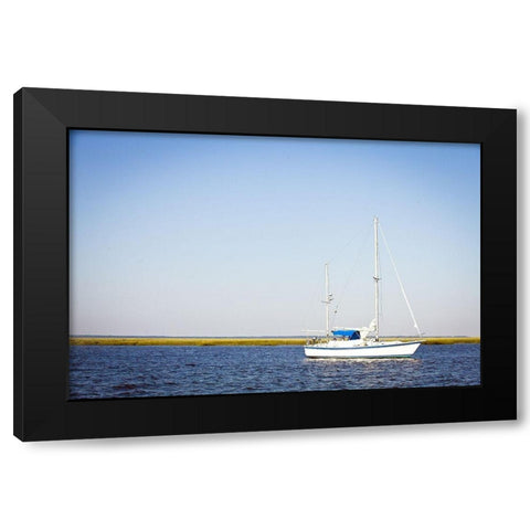 Resting Sails Black Modern Wood Framed Art Print with Double Matting by Bryant, Susan