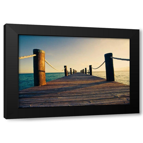On The Water III Black Modern Wood Framed Art Print with Double Matting by Bryant, Susan