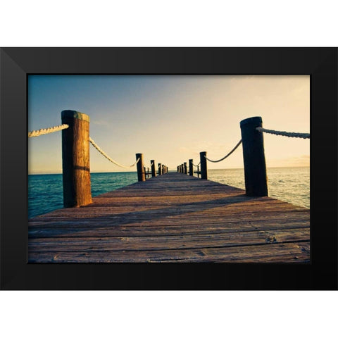 On The Water III Black Modern Wood Framed Art Print by Bryant, Susan
