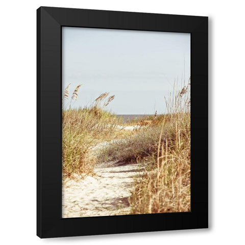 Palm To Beach Black Modern Wood Framed Art Print with Double Matting by Bryant, Susan