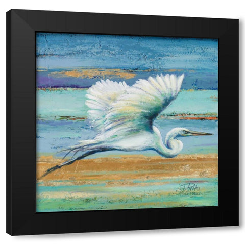 Great Egret I Black Modern Wood Framed Art Print by Pinto, Patricia