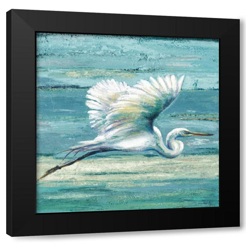 Great Egret I Black Modern Wood Framed Art Print with Double Matting by Pinto, Patricia
