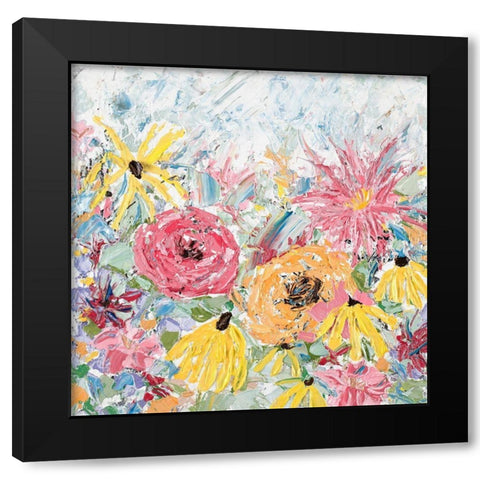 Internodes Square Black Modern Wood Framed Art Print by Coolick, Ann Marie