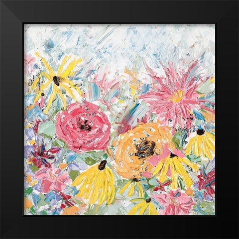 Internodes Square Black Modern Wood Framed Art Print by Coolick, Ann Marie