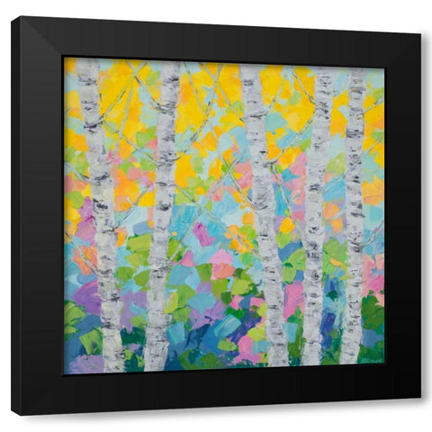 Dancing Birch Tree II Black Modern Wood Framed Art Print by Coolick, Ann Marie