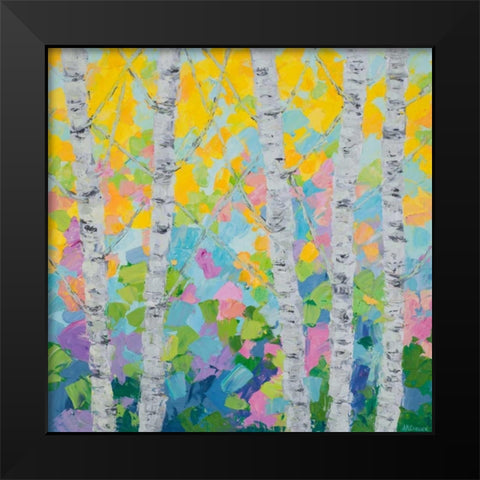Dancing Birch Tree II Black Modern Wood Framed Art Print by Coolick, Ann Marie