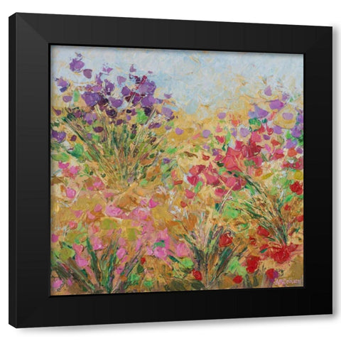 Floral Fields I Black Modern Wood Framed Art Print by Coolick, Ann Marie