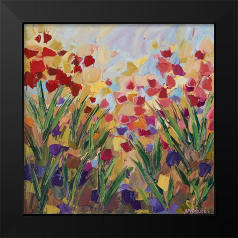 Floral Fields II Black Modern Wood Framed Art Print by Coolick, Ann Marie