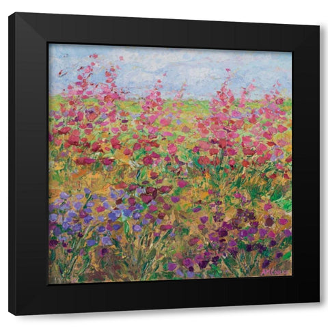 Floral Fields II Black Modern Wood Framed Art Print with Double Matting by Coolick, Ann Marie