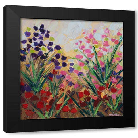 Floral Fields III Black Modern Wood Framed Art Print by Coolick, Ann Marie