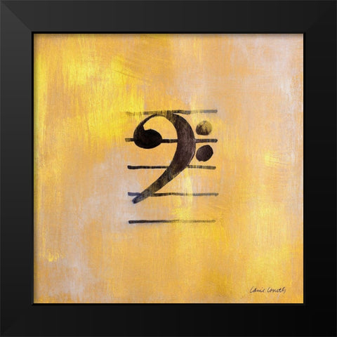 Bass Clef Black Modern Wood Framed Art Print by Loreth, Lanie