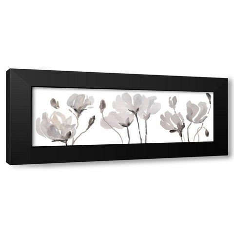 Tonal Magnolias Panel Black Modern Wood Framed Art Print by Loreth, Lanie