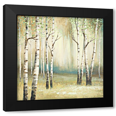 Summer Birch I Black Modern Wood Framed Art Print with Double Matting by Marcon, Michael
