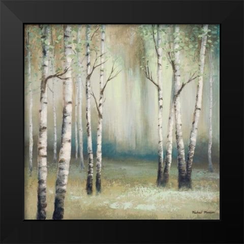 Late September Birch I Black Modern Wood Framed Art Print by Marcon, Michael