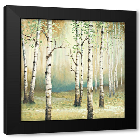 Summer Birch II Black Modern Wood Framed Art Print by Marcon, Michael
