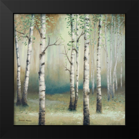 Late September Birch II Black Modern Wood Framed Art Print by Marcon, Michael
