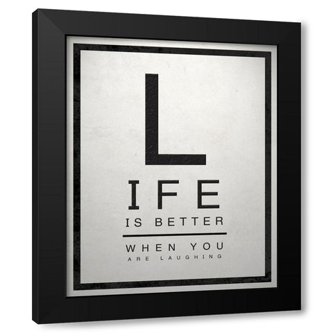 Inspirational Eye Chart II Black Modern Wood Framed Art Print with Double Matting by SD Graphics Studio
