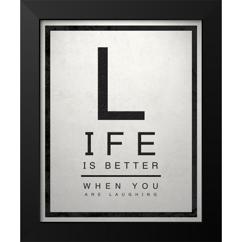 Inspirational Eye Chart II Black Modern Wood Framed Art Print by SD Graphics Studio