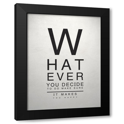 Inspirational Eye Chart III Black Modern Wood Framed Art Print by SD Graphics Studio