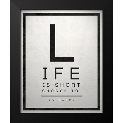 Inspirational Eye Chart IV Black Modern Wood Framed Art Print by SD Graphics Studio