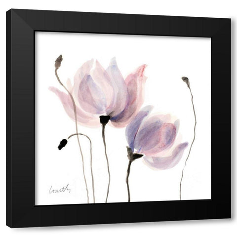 Floral Sway III Black Modern Wood Framed Art Print by Loreth, Lanie