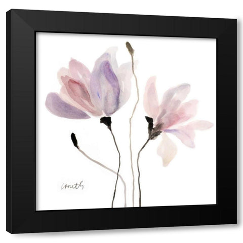 Floral Sway I Black Modern Wood Framed Art Print by Loreth, Lanie