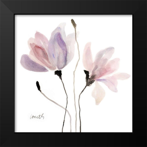 Floral Sway I Black Modern Wood Framed Art Print by Loreth, Lanie