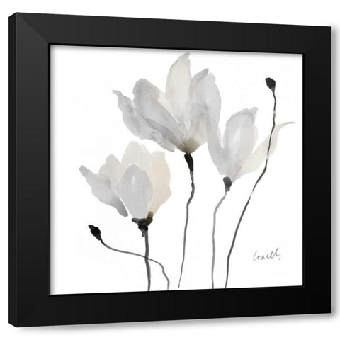 Tonal Sway Black Modern Wood Framed Art Print by Loreth, Lanie